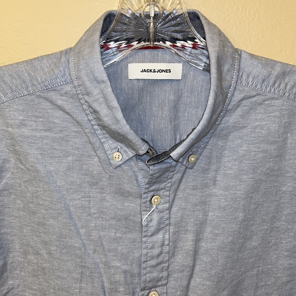 New Jack & Jones Blue Button Down Shirt Size L